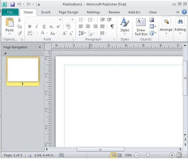 Create a Table in Publisher 2010