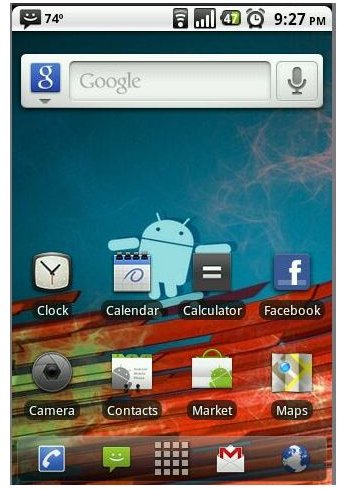 android froyo home screen with cyanogenmod