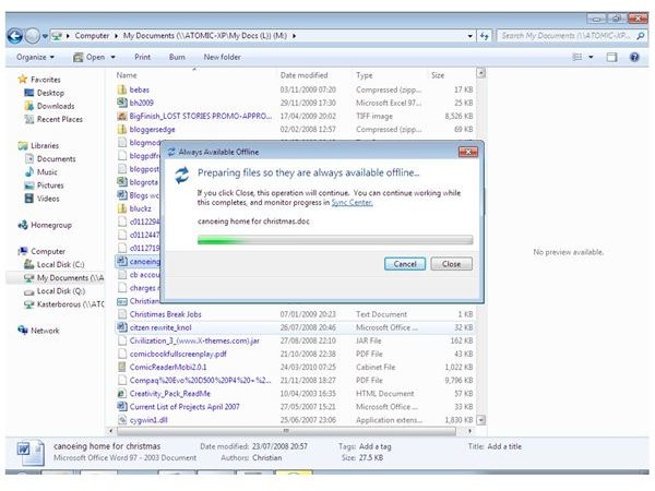 Keep Files Up To Date Using The Windows 7 Sync