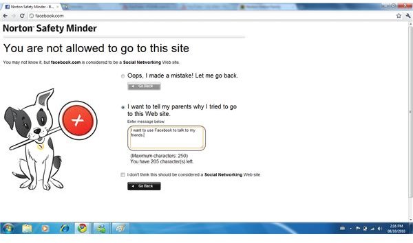 Blocked Website By Norton Family