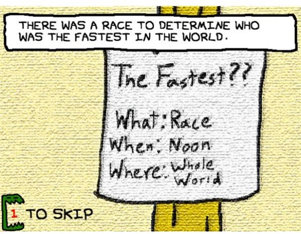 Sonic chose to ignore this race because he knew RunMan would be there.