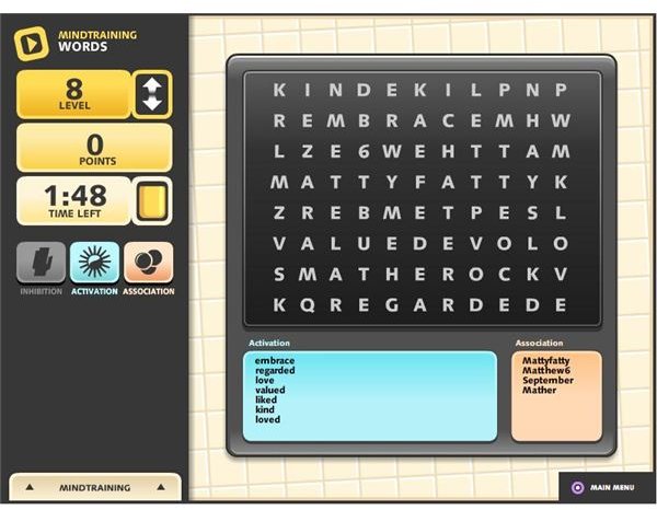MindHabits Word Minigame 