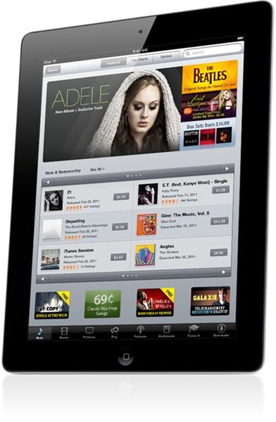 iTunes on the iPad (Image Credit: Apple.com)
