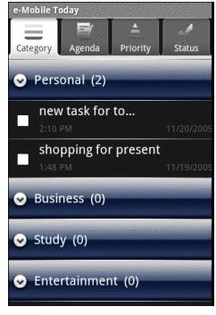 e-mobile -tasks