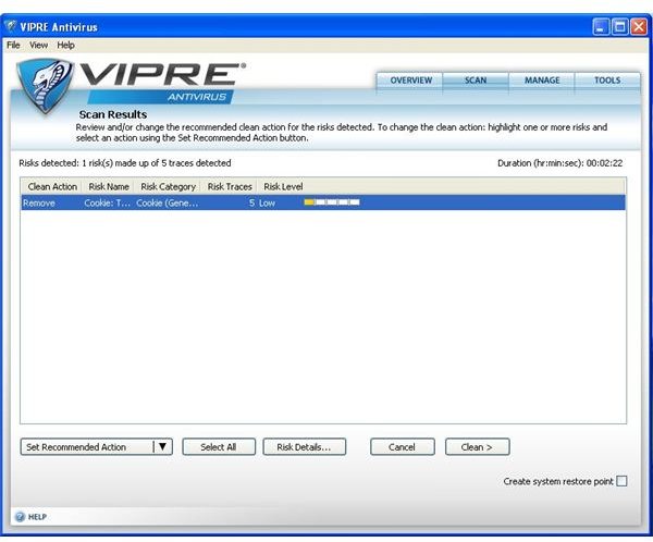 Figure 3 - Vipre Quick Scan