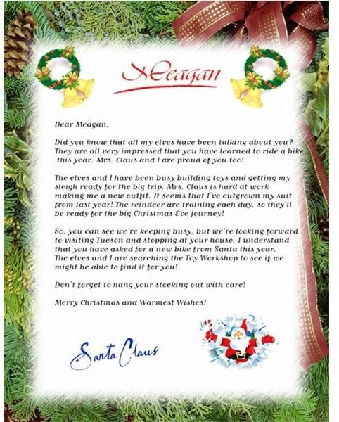 Free Letter from Santa