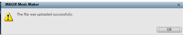 Magix Music Maker - YouTube Upload Successful