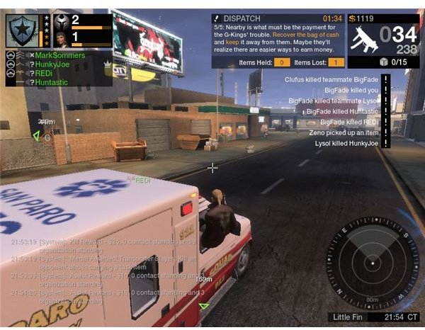 Taking down bad guys in an ambulance