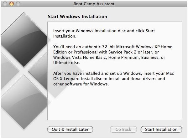 startinstallation