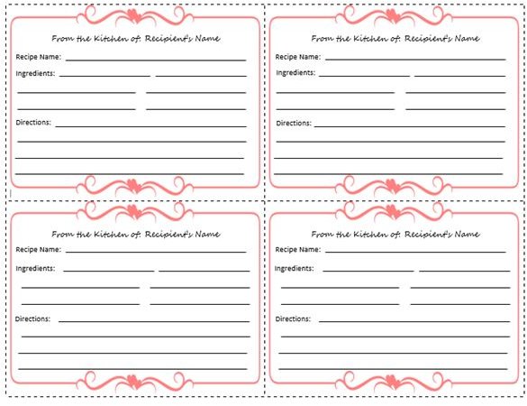 Recipe Card Template Free Awesome 60 New Recipe Template For Mac