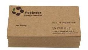 Screenshot ReBinder Green Business Cards