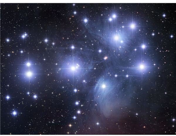 A reflection nebula forms around the Pleiades Star Cluster