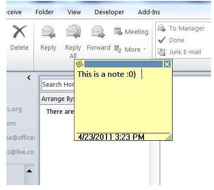 MS Outlook Tutorial: Add a Note to Outlook E-mail Messages