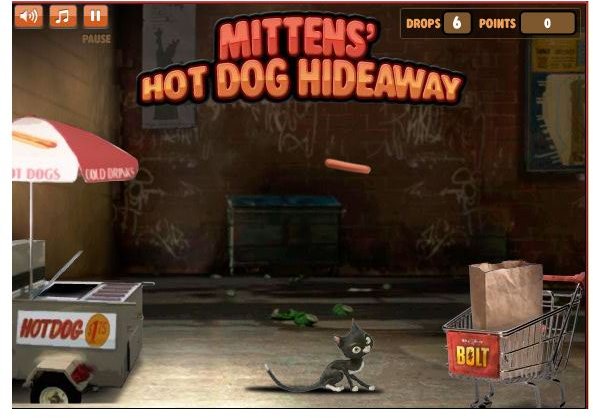 Free Bolt Online Games&ndash;Bolt: Mittens’ Hot Dog Hideaway