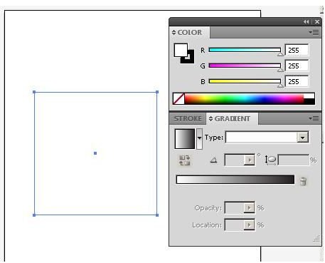 Begin with Gradient and Color palettes open