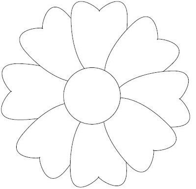 Cute Flower Coloring Sheet