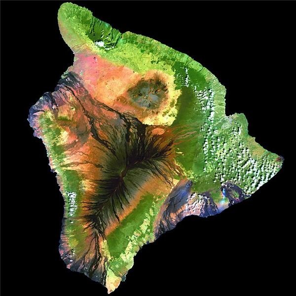 Satellite Image of the Island of Hawaii
