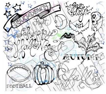 Digital Stamps: Football Fall Collection