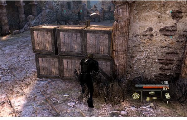 Alpha Protocol Walkthrough - Entering the Ruins Stealthily Takes Some Careful Shooting