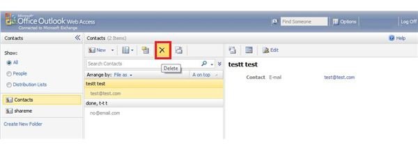 Outlook Web Access Screenshot