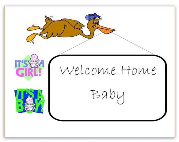 Baby Welcome Home Sign for Word