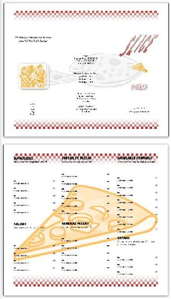 Takeout Pizza Menu Templates