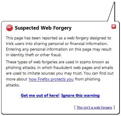 Phishing Alerts from Firefox - Useful Software for Avoiding a Phishing Attempt