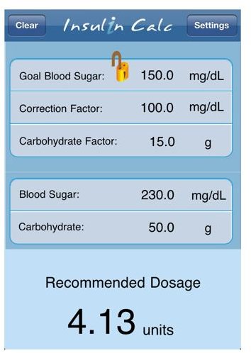 insulin calc