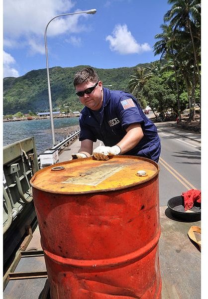 barrel with hazardous waste 