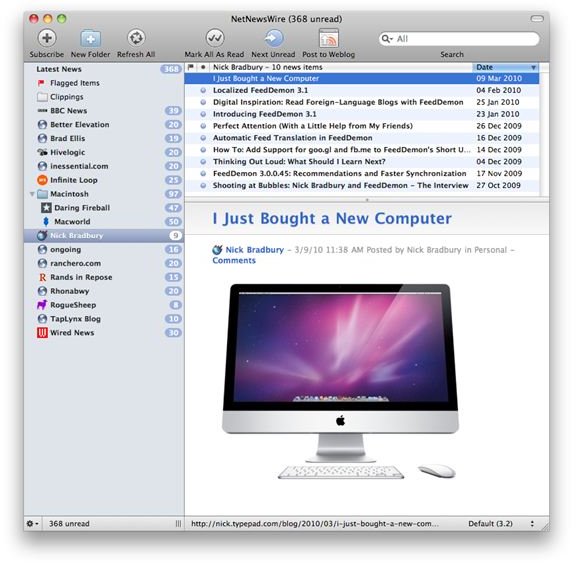 open source rss reader mac os x