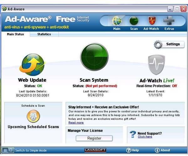 Ad-Aware Free UI