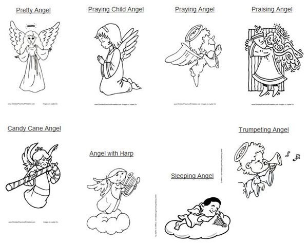 Angel Coloring Pages at Christian Preschool Printables