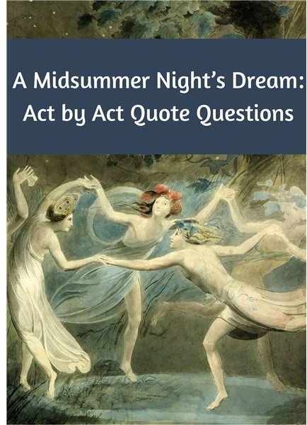 Scene by Scene Quiz Questions for A Midsummer Night's Dream