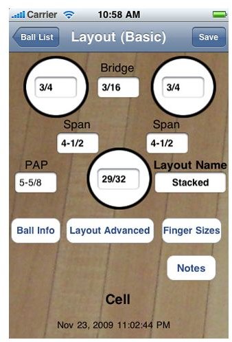 Bowling Ball Manager iPhone App