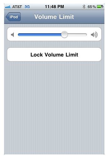 Set/Lock iPod Volume Limit