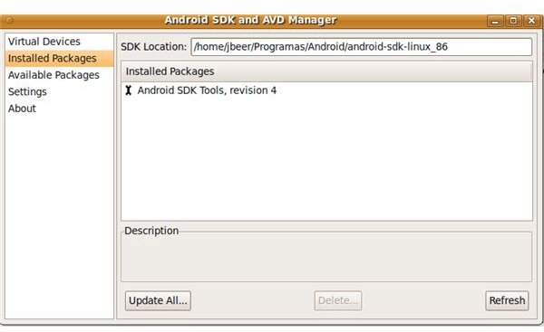 sdkmanager install android sdk