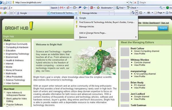 How to Have Multiple Home Pages as your Default in Internet Explorer, Firefox, Safari, Opera and Google Chrome