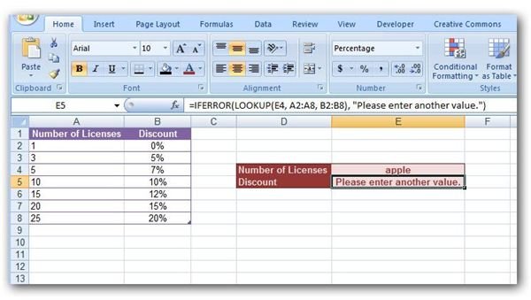 Modified LOOKUP Function