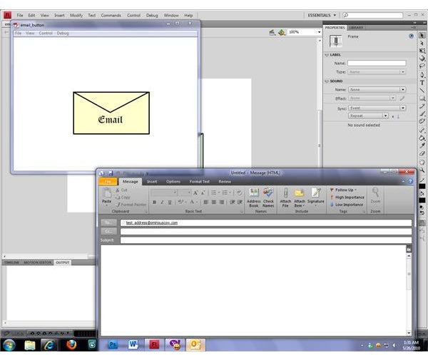 How to Link Email to a Flash Button in Flash CS4