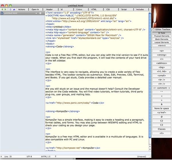 html text editor for mac