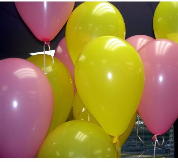 Pink and Yellow Balloons