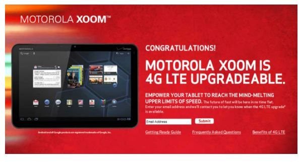 How to Receive Your Xoom 4G Verizon Upgrade